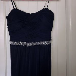 City Traingles long navy dress